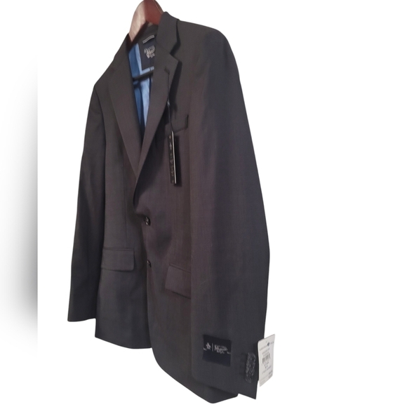 New Original Penguin Men's Black Wool Blend Two Button Suit Jacket 36R - Picture 4 of 8